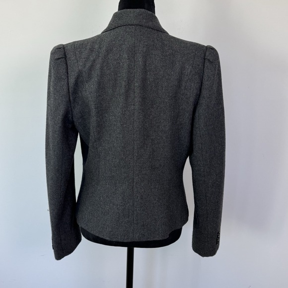Peabody House Vintage Wool Dark Gray One Button Blazer Size 11/12 - Picture 4 of 14